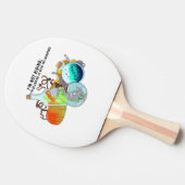 私は隠れてはいないし、私は混じり合っていおもしろいる 卓球ラケット (横)