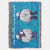 私は雌ヒツジの天地のヒツジを愛します スローブランケット (正面縦)