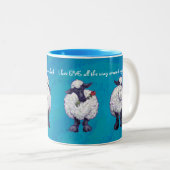私は雌ヒツジの天地のヒツジを愛します ツートーンマグカップ (正面右)