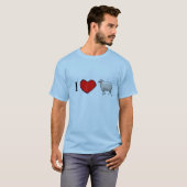 私は雌ヒツジを愛します Tシャツ (正面フル)