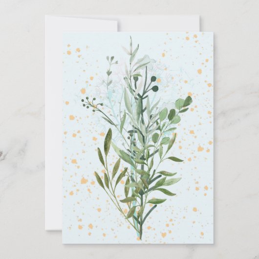 私は雑草のように育っている、最初の誕生日の男の子。 招待状 (裏面)