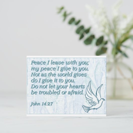 私は離れあなたと平和を、私は与えあなたに平和を。 ポストカード (スタンド正面)