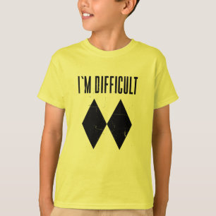 私は難しいスキーのダブルブラックダイヤモンドノベルティ Tシャツ