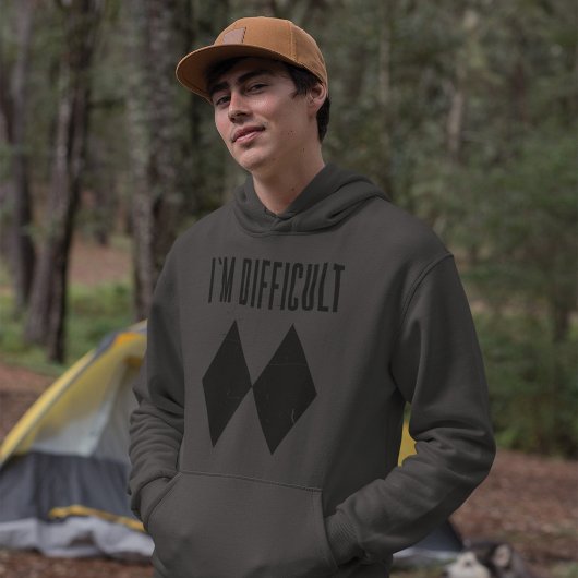 私は難しいスキー冬のおもしろいダブルブラックダイヤモンド パーカ