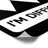 私は難しいダブルおもしろいブラックダイアモンズスキー雪 ポスター (角)