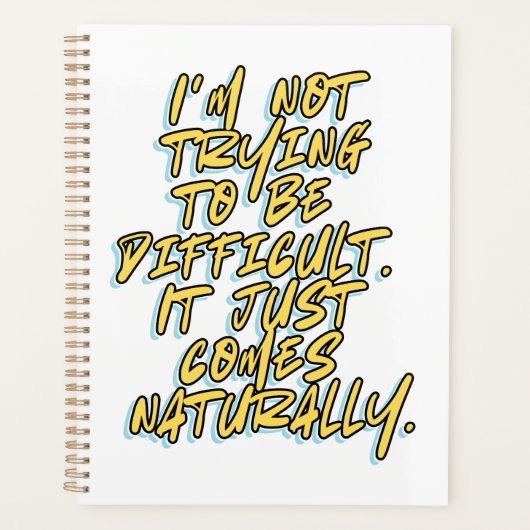 私は難しくはない プランナー手帳 (正面)