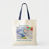 私は雨の日の小さいトートバックを愛します トートバッグ (正面)