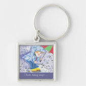 私は雨の日プレミアムキーチェーンが大好き キーホルダー (正面)