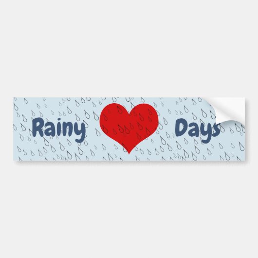 私は雨の日 バンパーステッカー (正面)