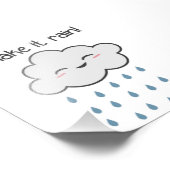 私は雨を可愛い嵐の雲にする フォトプリント            (角)