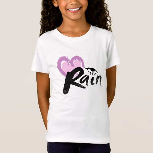 私は雨を愛します Tシャツ (正面)