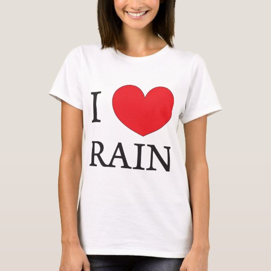 私は雨を愛します Tシャツ (正面)