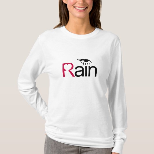 私は雨を愛します Tシャツ (正面)