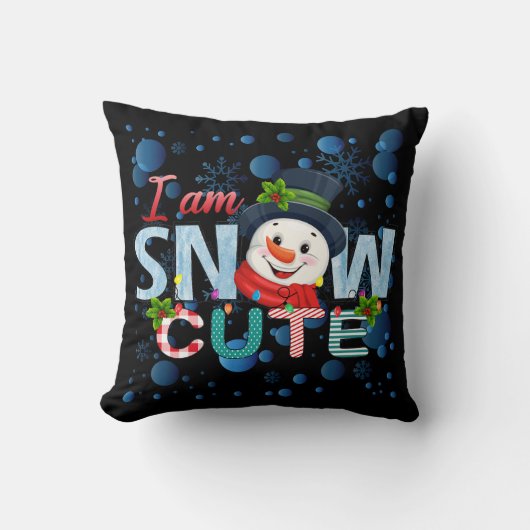 私は雪が可愛い クッション (正面)