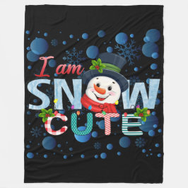 私は雪が可愛い フリースブランケット