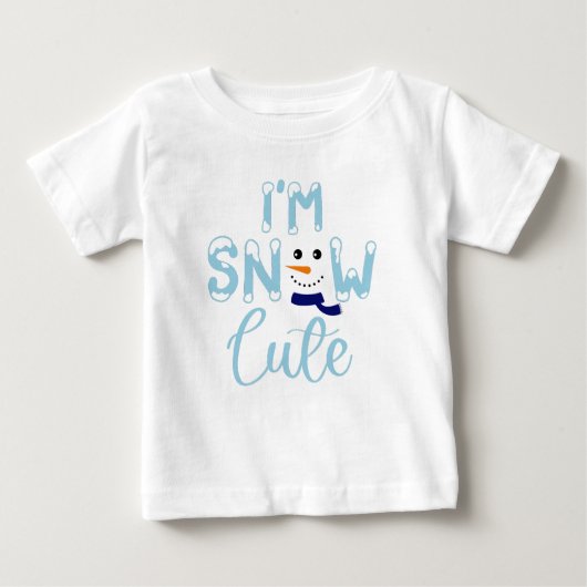 私は雪が可愛い ベビーTシャツ (正面)