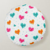 私は雪のクリスマスが大好きだ ラウンドクッション (裏面)