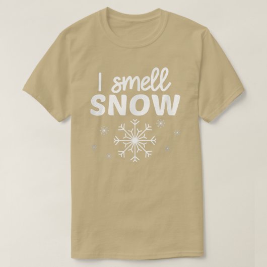 私は雪の冬の雪の結晶のおもしろい香り雪のエパートSno Tシャツ (デザイン正面)