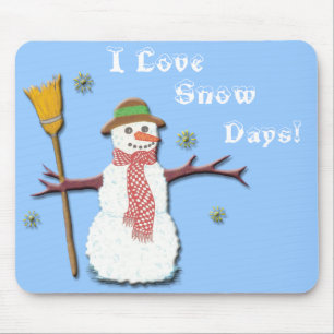 私は雪の日を愛します! マウスパッド