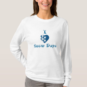 私は雪の日を愛します Tシャツ