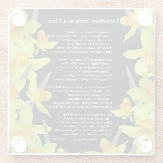 私は雲として孤独さまよいました ガラスコースター (裏面)