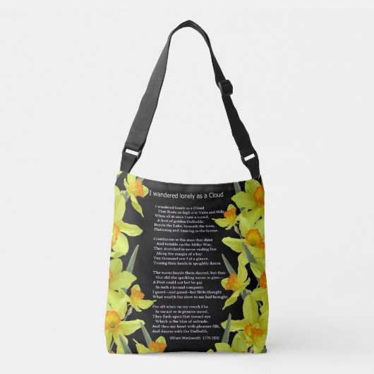 私は雲として孤独さまよいました クロスボディバッグ (正面)