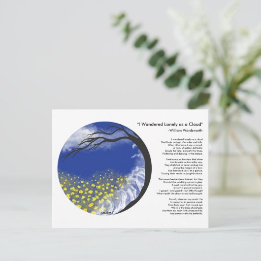 私は雲の曼荼羅の郵便はがきとして孤独さまよいました ポストカード (スタンド正面)