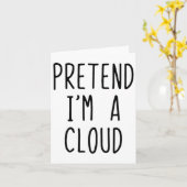 私は雲の衣装ハロウィーンの怠け者おもしろいAのふりをする カード (黄色い花)