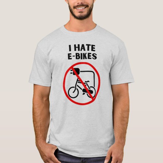 私は電子自転車が嫌いだ Tシャツ (正面)