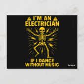 私は電気屋です。音楽が流れていなくても踊るのは電気屋だからです ポストカード (裏面)