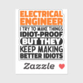 私は電気技師が物を作ろうとするおもしろい シール (シート)