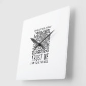 私は電気技師です スクエア壁時計 (傾斜)