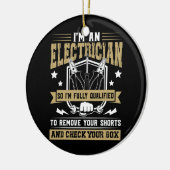 私は電気技師で、私は完全に資格のあるヴィンテージだ セラミックオーナメント (左)