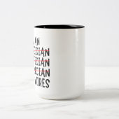 私は電気技師で、電線を2音式コーヒーマグで切った ツートーンマグカップ (中央)