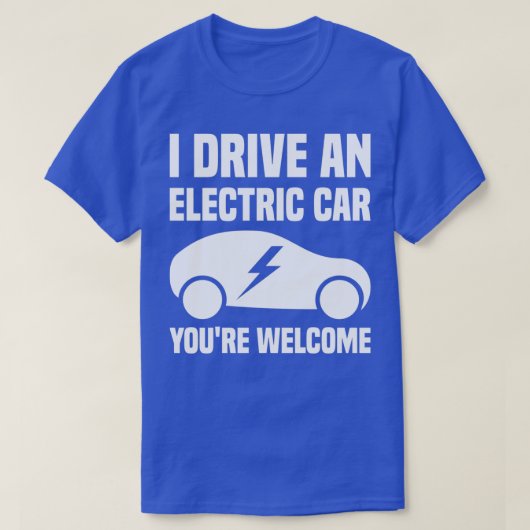 私は電気自動車Yux27再ウェルカム1 Tシャツ (デザイン正面)