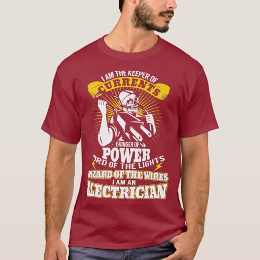 私は電流電気技師の代おもしろい役だ Tシャツ (正面)