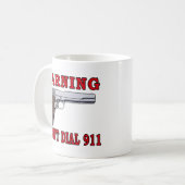 私は電話をかけません911に コーヒーマグカップ (正面左)