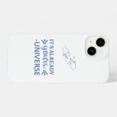 私は電話ケース"それはすでにあなたの宇宙"青 iPhoneケース (裏面横)