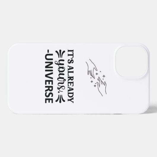 私は電話ケース"それは既にあなたの宇宙"黒 iPhoneケース (裏面横)