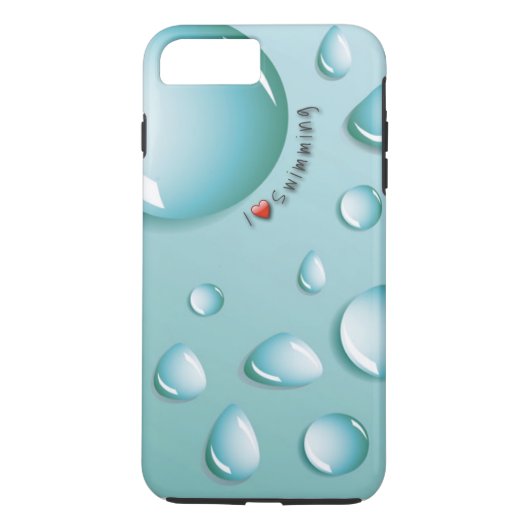 私は電話箱を泳ぐことを愛します Case-Mate iPhoneケース (裏面)