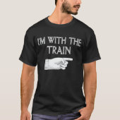 私は電車のカップルのハロウィンおもしろいの衣装を着ている Tシャツ (正面)