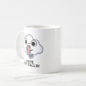 私は霧が雲を呼びおもしろい出すのが嫌い コーヒーマグカップ (正面左)