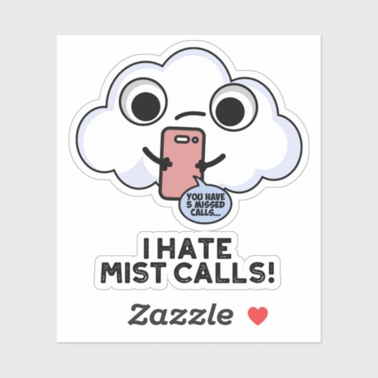 私は霧が雲を呼びおもしろい出すのが嫌い シール (シート)