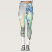 私は青い女性で採取することを愛します レギンス (正面)