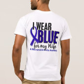 私は青い妻10の慢性関節リウマチのRAを身に着けています Tシャツ (裏面)