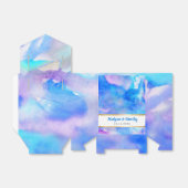 私は青い水色のギフト結婚お願いボックス フェイバーボックス (折り畳みなし)