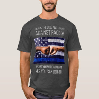 私は青い色に背を向け、人種差別に反対する Tシャツ