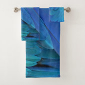 私は青い – オウムの羽を閉じて バスタオルセット (インサイチュ)