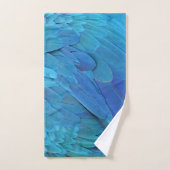 私は青い – オウムの羽を閉じて バスタオルセット (ハンドタオル)