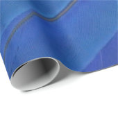 私は青い – オウムの羽を閉じて ラッピングペーパー (ロールコーナー)